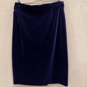 Alexon Navy Blue Velvet Skirt